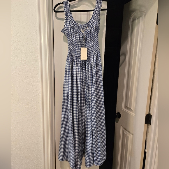 NWT Doen Emmaretta Blue Gingham XS - Picture 5 of 8